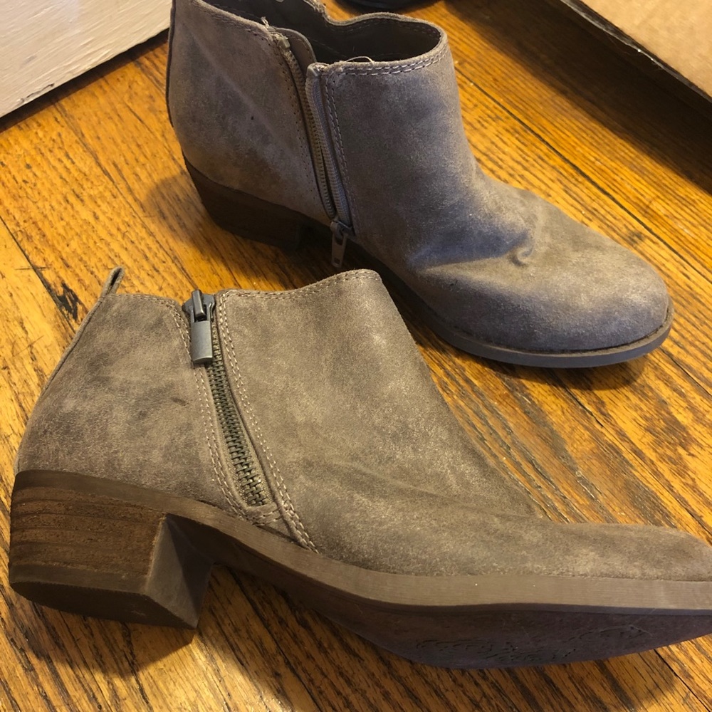 Grayish tan booties. Worn once size 7.5